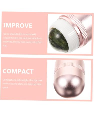 VINTORKY Jade Roller Face Skin Massager Facial Massager Roller Portable Face Roller Face Massager Roller Face Massage Tools Face Care Supply Dual Purpose Pink Metal Miss Nursing Supplies - Buy Online on GoSupps.com