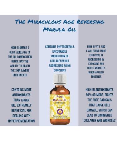 Deve Herbes Pure Marula oil Sclerocarya birrea 100 natural therapeutic quality cold pressed Pack of Two 2 x 100 ml - Buy Online on GoSupps.com