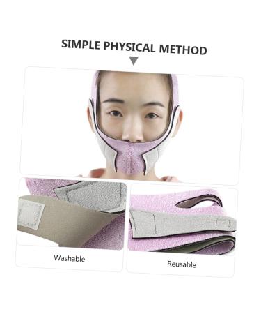 Shop 1pc Face Mask Lifting Fasteners - Snore Chin Strap & Double Chin Reducer | V Line Bandage & Belt - Violet Outanaya - International Shipping Available - Buy Online on GoSupps.com