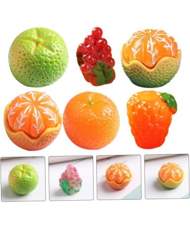 HEMOTON 50 Pcs tangerine Hair ring three-dimensional Grape photography props phone case simulated fruit adornment resin charms decorations patch fake fruit model miniature - Buy Online on GoSupps.com