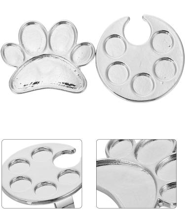 Beavorty Lot de 2 Bagues Palette de Manucure Ajustables Mini Palette 5 Godets Ronds en Plastique L ger Anneaux Ouverts pour Nail Art M lange de Vernis Ongles Outil Pratique - Buy Online on GoSupps.com