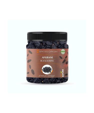 Spices Origin Premium Black Raisins Seedless (250 Gm) Jar Pack_Packing May Vary