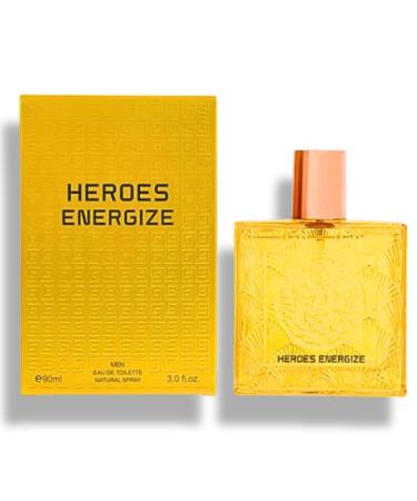 HEROES ENERGIZE EAU DE TOILETTE POUR HOMME 3.4 FL. OZ. Citrus Aromatic fragrance for men. - Buy Online on GoSupps.com