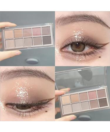 Erinde 10-Color Matte Eyeshadow Palette - Cement Shade | High Pigment, Long-Lasting | Neutral Nude Makeup for Older Women - Buy Online on GoSupps.com