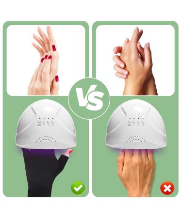 Yolev Anti UV Gloves for Gel Nail Lamp - UV Protection Professional Manicure Gloves for Women - Outdoor Sports Touchscreen Gloves - Buy Online on GoSupps.com