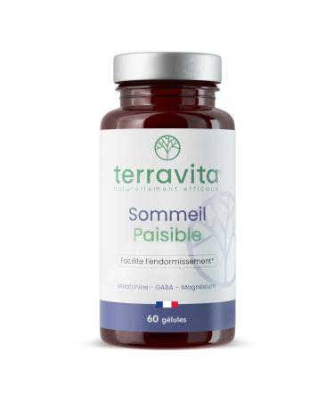 SOMMEIL PAISIBLE | M latonine 1 9mg + GABA + Magn sium Bisglycinate | Endormissement Rapide et Sommeil R parateur | 60 G lules V g tales | Made in France | Terravita