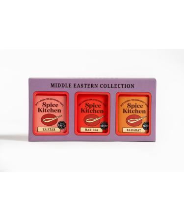 Spice Kitchen Middle Eastern Spice Blend Collection a trio of classic spices including Baharat (80g) Harissa (80g) & Za'atar (60g)