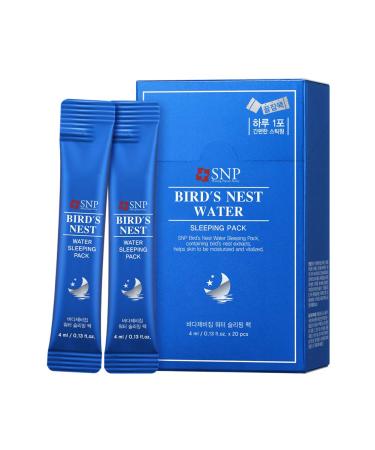 SNP - Bird's Nest Water Sleeping Pack - Maximum Hydration & Protection for All Dry Skin Types - 20 Pack - Best Gift Idea for Mom Girlfriend Wife Her Women (Bird's Nest)