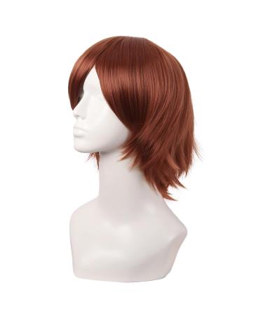 Buy MapofBeauty 12 Inch Side Bangs Short Straight Ginger Orange Cosplay Wig | International Shipping Available - Buy Online on GoSupps.com
