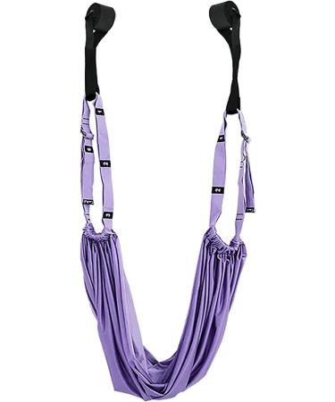 Yogagurt Stretch Band Premium Polyester Cotton Yoga Belt for Inversion Stretching Flexibility Training & Pilates Purple 1 Piece - Buy Online on GoSupps.com