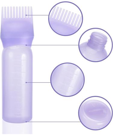 Collazoey 3-Piece Hair Oil Applicator Bottle Set - 180ml with Gradual Scale for Home Salon | Perfect Scalp Oil Applicator & Colored Accessories - Buy Online on GoSupps.com