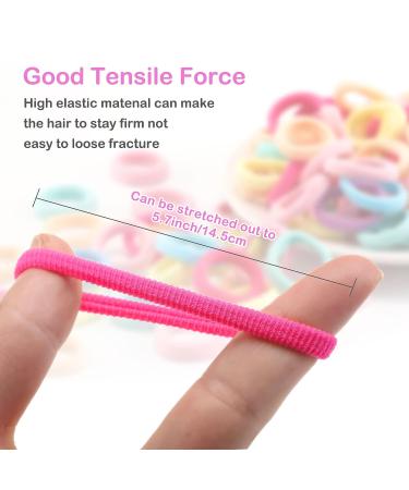 200PCS Multicolor Baby Toddler Hair Ties - No Crease Elastics for Kids Girls | Small Ponytail Holders - Pinky Color - Buy Online on GoSupps.com
