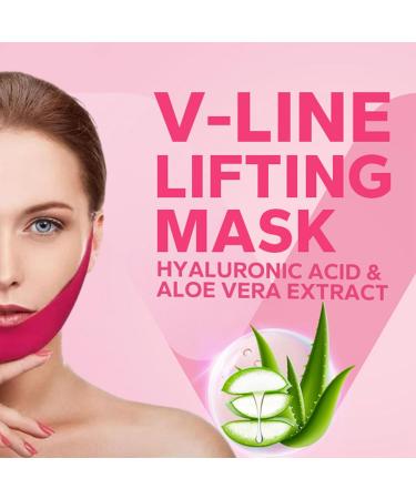 V Line Lifting Mask - Hydrogel Collagen Chin Firming Mask with Aloe Vera & Seaweed | Anti-Wrinkle Face Masks (3 Pack - Buy Online on GoSupps.com