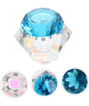 Ipetboom 1pc Nail Art Crystal Cup Manicure Crystal Cup Liquid Powder Mixing Cup Clear Nail Polish Nail Gel Polish Nail Diamonds Glass Nails Cup Nail Art Cup Nail Liquid Cup Matte 5.5x5.5cm Blue - Buy Online on GoSupps.com