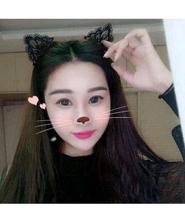 ZHOUBA Women Cute Cat Ear Fashion Lace Hairband Headband Hair Accessories Gift (Black) - Buy Online on GoSupps.com