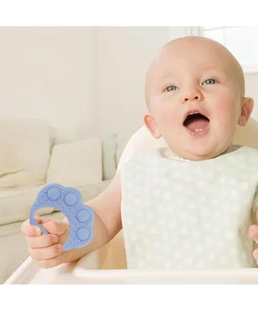 Silicone Baby Bite Ring - Montessori Toddler Toy | Cute Dog Paw Design | Sensory Exploration Ring for Aizuoni Blau - Buy Online on GoSupps.com