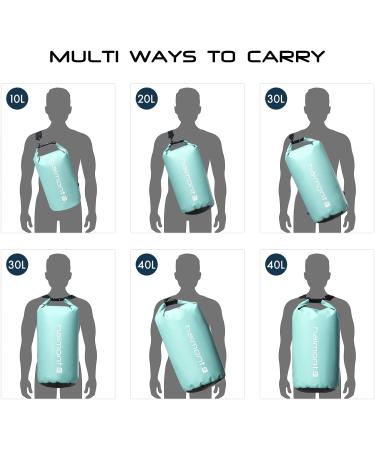 Haimont 10L Waterproof Dry Bag Backpack for Kayaking, Rafting, Boating & Fishing - Aqua Green with IPX8 Waterproof Phone Case - Buy Online on GoSupps.com
