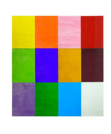 KIPHEPI Mixed Textures Stained Glass Sheets 4 x 6 Cathedral Art Glass for Crafts and Mosaic Making, 6x4 inch, 12 Variety Textured (Transparent-A)