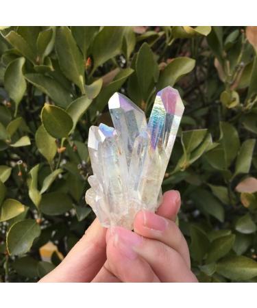 Specimen 60-70g White Flame Aura Quartz Crystal Cluster Specimen ERTEYIN - Buy Online on GoSupps.com