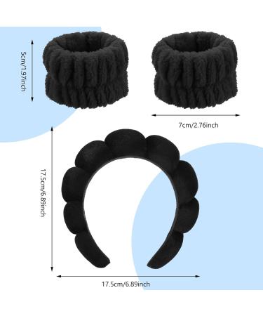 Sibba Sponge Headband & Bracelet Set for Makeup Removal | Women's Terry Cloth Face Wash Headbands | Spa Yoga Shower and Sports Use - Buy Online on GoSupps.com