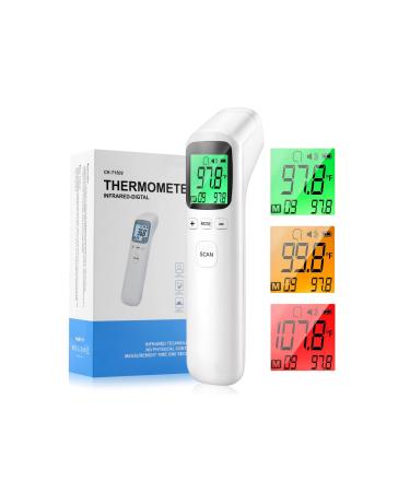 Non-Contact Infrared Forehead Thermometer , Digital Thermometer , Body Temperature Thermometers for Adults , Kids , Baby , Home, Offices, School, Shopping Mall (Green) grey