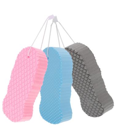 Hemoton 3pcs Bath Sponge Cleaning Tools Shower Exfoliating Shower Sponge Shower Loofah Tools for Shower Pouf Bathing Supplies Dead Body Scrub PVA 3D
