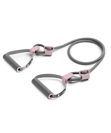 Resistance Band with Handles Adjustable Exercise Bands with Handles Resistance Bands for Physical Therapy Working Out Resistance Training Workout Bands Resistance for Women Men Pastel Pink (Adjustable 4-16 LB Resistance)