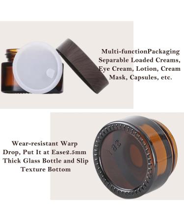 Tuakimce 6-Piece Glass Cream Can Set - 15ml & 30ml Clear Containers with Lids - Ideal for Cosmetics Creams and Lotteries - Buy Online on GoSupps.com