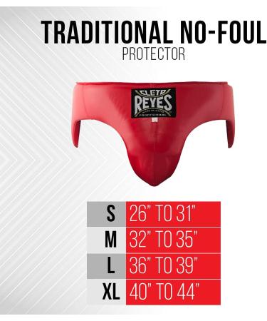 Cleto Reyes Traditional No-Foul Protector in Medium Black - High-Quality Boxing Gear - Buy Online on GoSupps.com