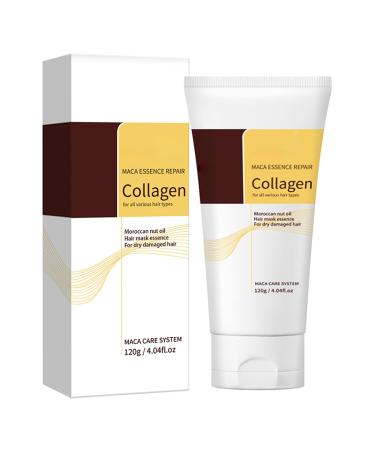 Collagen Hair Treatment Collagen Hair Mask - Collagen Conditioning Argan Oil Hair Mask - Collagen Hair Mask Essence for Dry Damaged Hair - 120g