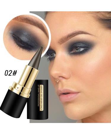 Kaely 2Pcs Silver Gray Gel Eyeliner Set - Easy to Use Matte Eye Liners Kit with Waterproof Eyeliner Stamp and Cream Pencil - 2 Count - Buy Online on GoSupps.com
