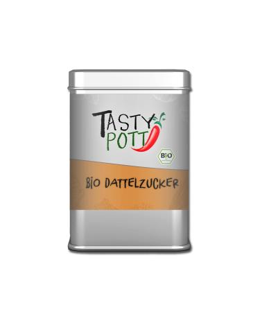 Tasty Pott Organic Date Sugar 100g | Vegan Natural Sweetener for Baking & Cooking | Healthy Date Sweetness in a Convenient Can - Buy Online on GoSupps.com