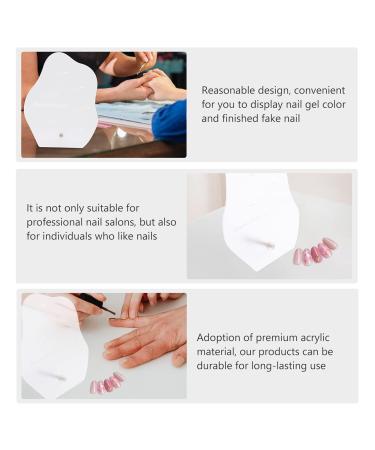Premium Nail Art Display Stand | White Acrylic Polish Holder - Perfect for Gel Manicure Showcase (15x11.2cm - Buy Online on GoSupps.com