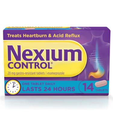 Nexium Control 20mg Tablets | 14 Tablets | Relief for Heartburn & Acid Reflux - Buy Online on GoSupps.com