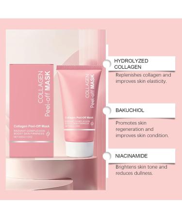 Facial Mask | 60 Grams Peel-Off Film Brightening - Brightening and Moisturizing Liquid Face Mask - For Women Men Teens Spa Daily Night Travel Makeup - Buy Online on GoSupps.com
