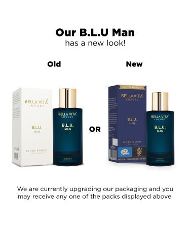 BLU Luxury Man Eau De Parfum Perfume for Men with Lemon Apple Musk|Fresh Refreshing Energising Long Lasting EDP Fragrance Scent 100Ml 3.38 Floz. - Buy Online on GoSupps.com