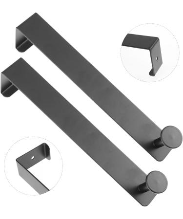 jojofuny 2pcs Door Hook Hat Wall Hanger Wall Mounted Clothes Rack Towel Valet Hat Hooks Hanging Door No Trace 21x4.5cm Black - Buy Online on GoSupps.com