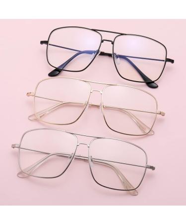 Musivon Vintage Glasses Frames for Men & Women - Decorative Silver Non-Prescription Eyewear - Buy Online on GoSupps.com