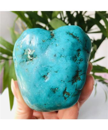 Natural 1pc Natural Crystal Turquoise raw Stone Crystal specimens ningxiao (Size : 130-140g)