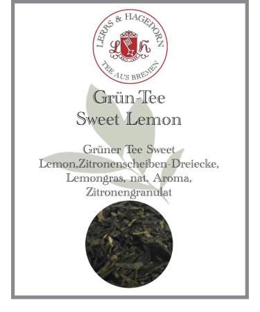 Lerbs & Hagedorn Lerbs & Hagedorn Lemon Green Tea - Pleasant citrus flavor - 1.5 kg (approx. 122 l) - Lemon slice triangles lemongrass lemon granules