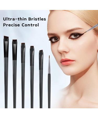 Acavado 6-Piece Angled Eyeliner Brush Set | Ultra Fine Makeup Brushes for Eyeliner, Eyebrows, and Eye Shadow Beauty Cosmetic Tools for Women and Girls - Buy Online on GoSupps.com