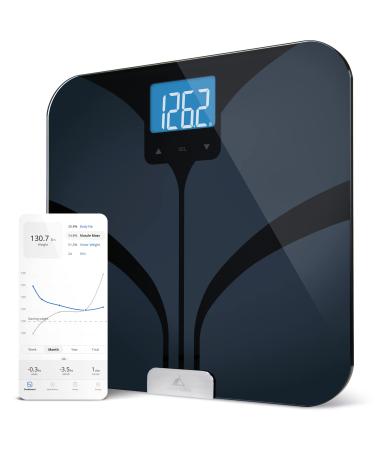 Greater Goods Bluetooth Connected Bathroom Smart Scale, Measures & Tracks BMI, Lean Mass, Water Weight, & Bone Mass, Extra-Large, Backlit LCD Screen, Auto-Calibration & Auto-Off Black, Premium BMI