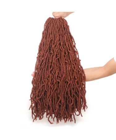 ZRQ 24 Inch Ginger Soft Locs Crochet Hair - 6 Packs Pre-looped Goddess Locs Curly Wavy 350 Crochet Locs. Synthetic Copper Red Afro Roots Dreadlocks Hair Extensions - Buy Online on GoSupps.com