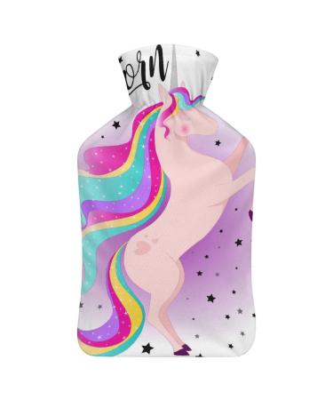 Hot Water Bottle With Lid Unicorn Rubber Hot Water Bag For Pain Relief Cramps Foot Warmer Hot And Cold Therapy