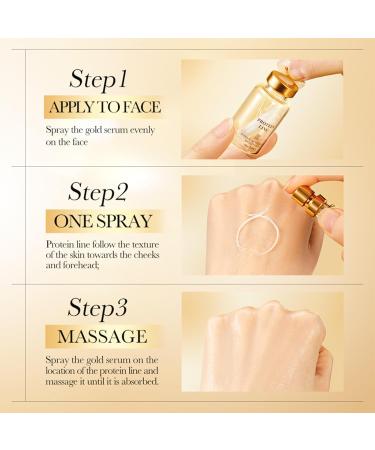 CYSMJDKJ Gold Essence & Soluble Protein Thread Set Absorbable Collagen Silk Peptide Threads for Face Facial Skincare Kit for Firming Hydrating Improving Skin Elasticity & Fine Lines (1 Set) - Buy Online on GoSupps.com