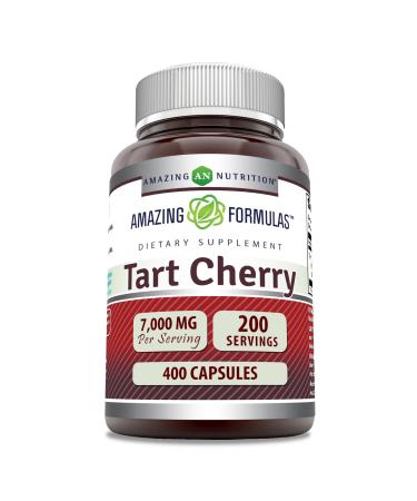 Amazing Formulas Tart Cherry Extract 7000mg Per Serving Capsules Supplement | Non-GMO | Gluten Free | Made in USA (400 Count)