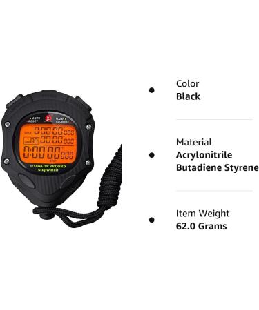 Digital Stopwatch Timer with Back Light Stop Watch 0.001second Timing|100 Lap Memory Large dispaly Alarm Clock for Coach Sports Swimming Running Marathon Competition(100LAP(Back Light)) - Buy Online on GoSupps.com