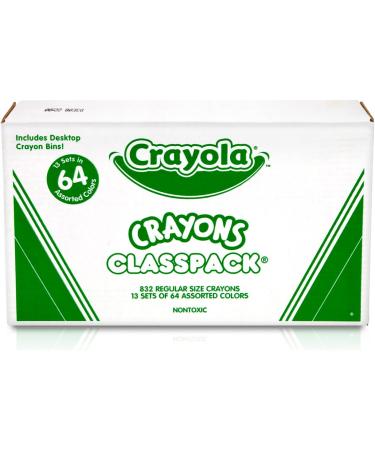 Crayola Crayon Classpack - 64 Colors, Pack of 832 Crayons - Bulk School Supplies for Teachers - Buy Online on GoSupps.com