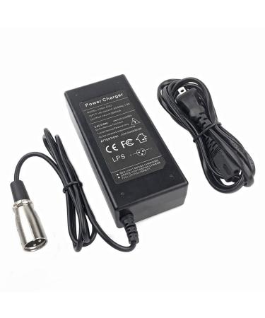 24V 2A New XLR Electric Scooter Battery Charger Replacement for Go-Go Elite Traveller Plus HD US, Ezip Mountain Trailz, Jazzy Power Chair