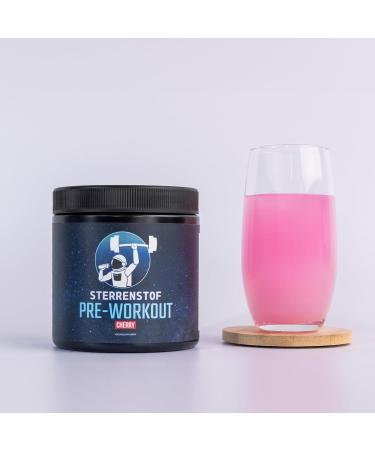 Sterrenstof Pre Workout Booster - Cherry Flavor | High-Dose Caffeine & Amino Acids | 30 Portions for Ultimate Energy Push - Buy Online on GoSupps.com
